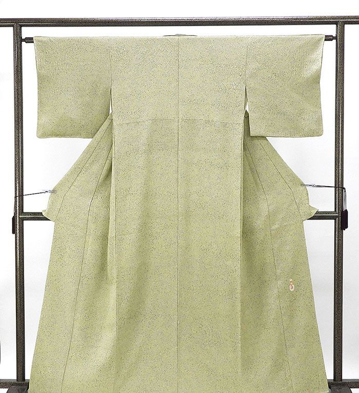 小紋 正絹 陶彩染 加藤唐九郎 身丈161 cm 裄丈62 リサイクル 着物 c 4089