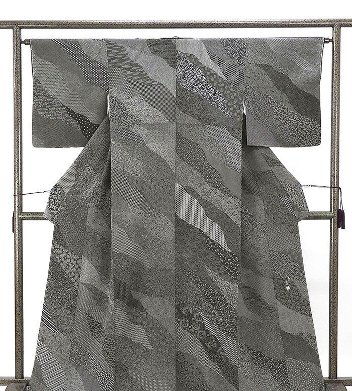 小紋 正絹 江戸小紋師 北原寿永 身丈161.5 cm 裄丈63.5 江戸小紋 未着用 着物 c 4082