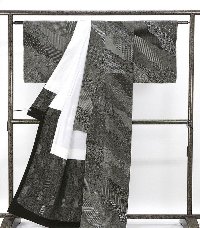 小紋 未使用 正絹 江戸小紋師 北原寿永 身丈161.5cm 裄丈63.5cm 江戸