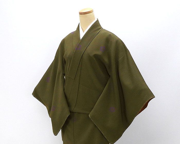  小紋 正絹 辻村寿三郎 ジュサブロー 身丈160.5 cm 裄丈64.5 リサイクル 着物 c 4083 小紋 着物