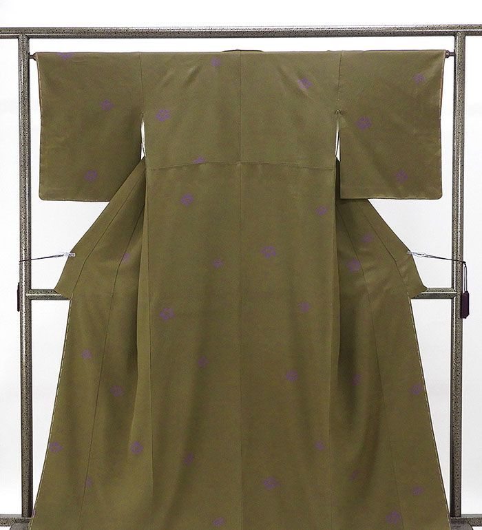 小紋 正絹 辻村寿三郎 ジュサブロー 身丈160.5 cm 裄丈64.5 リサイクル 着物 c 4083