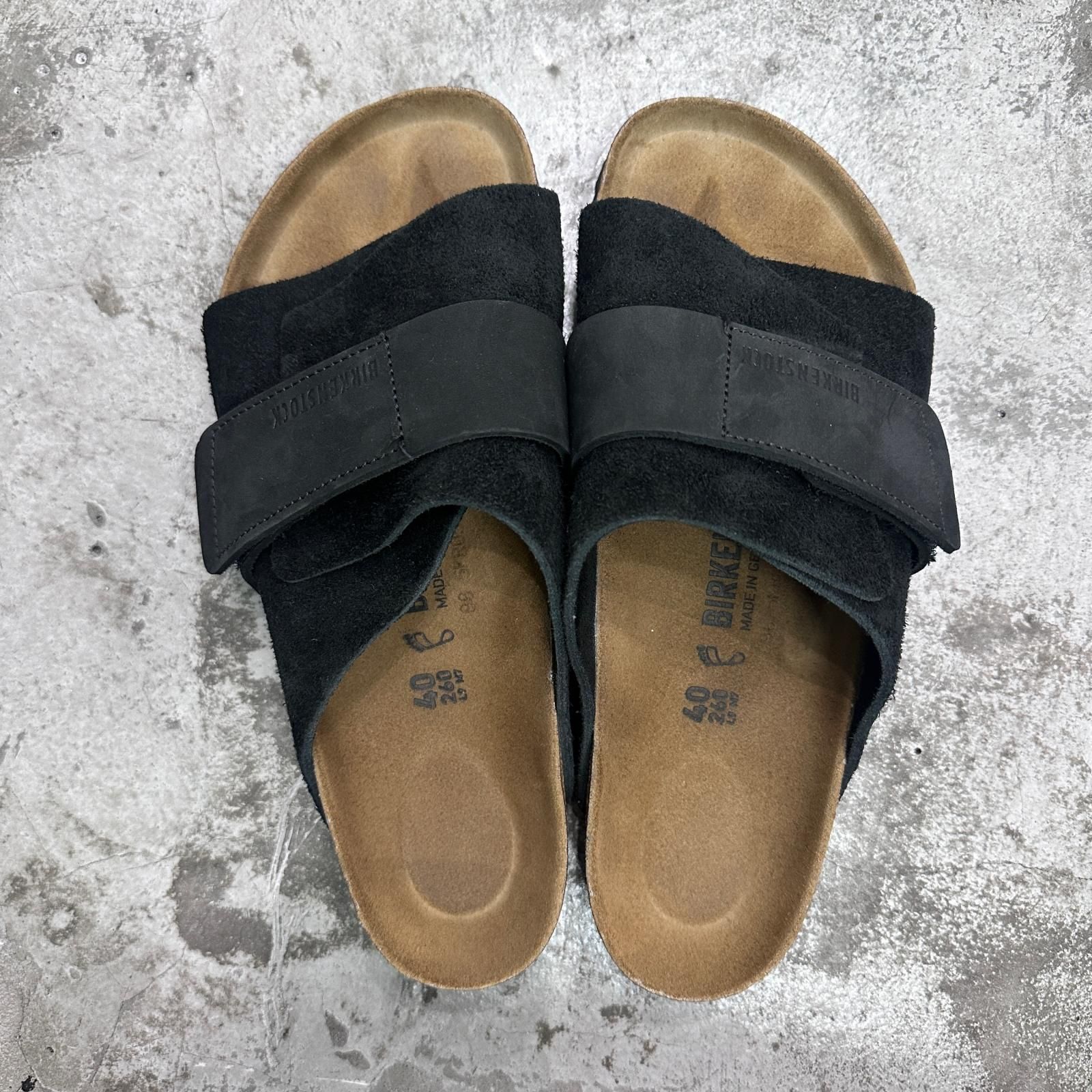 Kyoto VL Soft Suede - Nubuck サンダル スエード ヌバック ビルケンシュトック ブラック 40 26 cm 4314 M