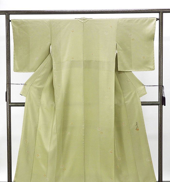 小紋 未使用 正絹 染色作家 浅井青仁 身丈157cm 裄丈65cm 小紋 未着用