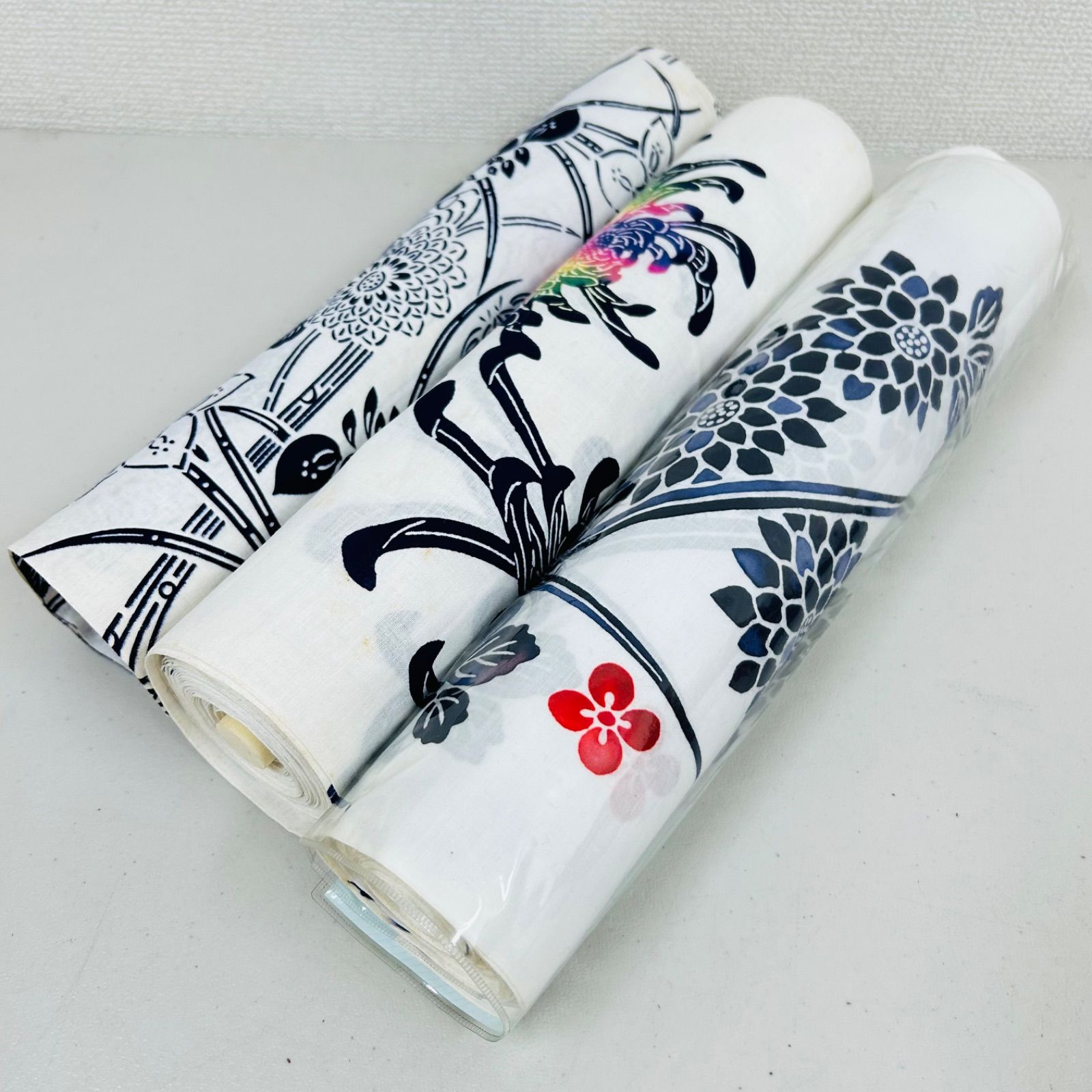 綿浴衣 反物 3本 反物まとめ売り リメイク材料 m-707 - メルカリ