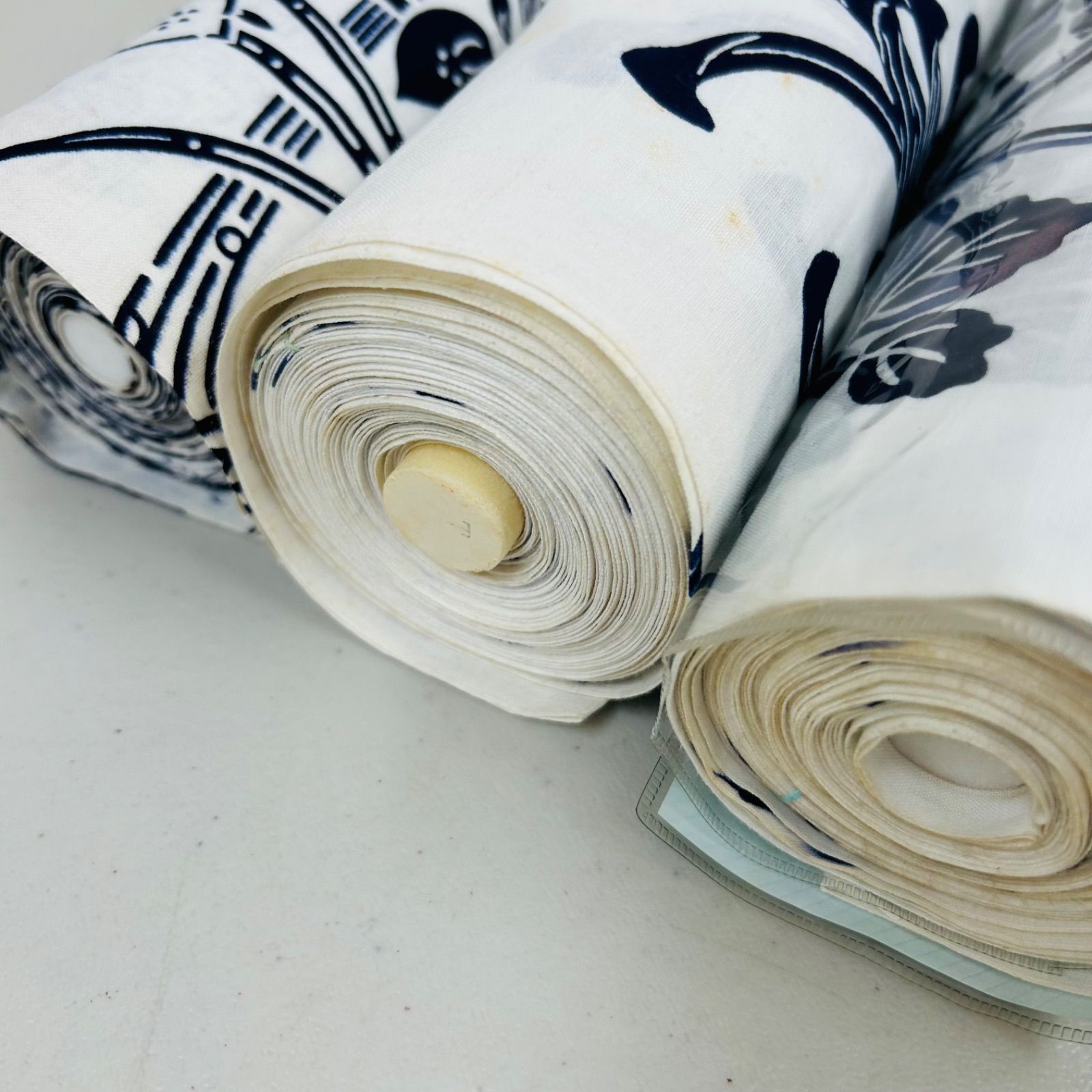綿浴衣 反物 3本 反物まとめ売り リメイク材料 m-707 - メルカリ