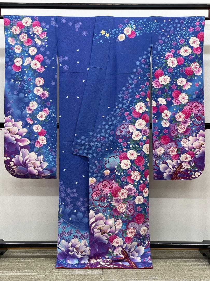 振袖 金通し 紋意匠 扇 桜 身丈166cm 撥水加工済 MO3232 - メルカリ
