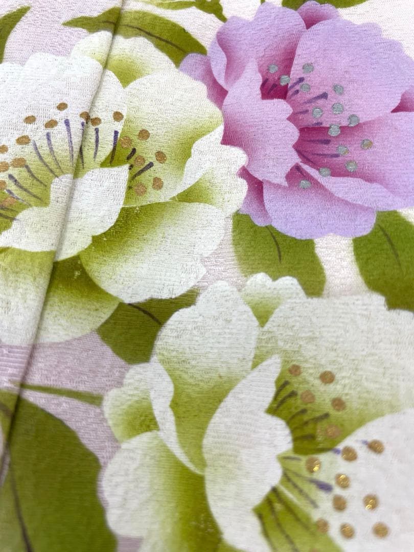 振袖 金彩 銀彩 紋意匠 手描き 桜 身丈170cm 撥水加工済 MO3227 - メルカリ