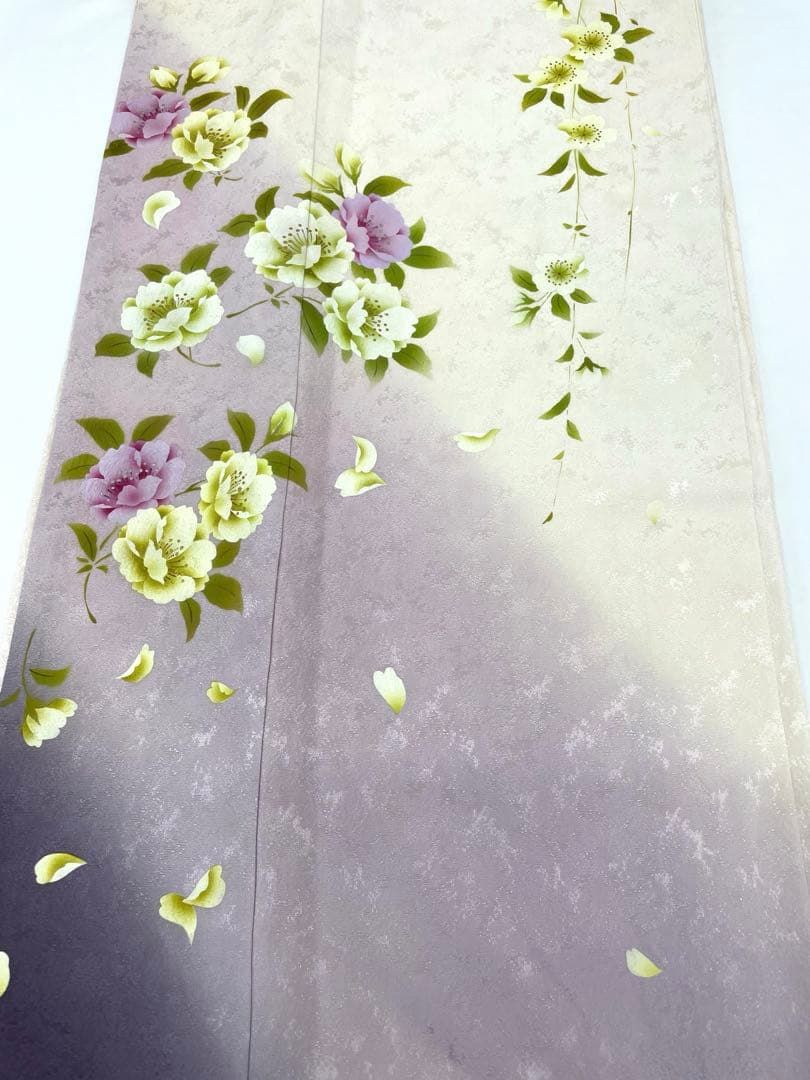 振袖 金彩 銀彩 紋意匠 手描き 桜 身丈170cm 撥水加工済 MO3227 - メルカリ