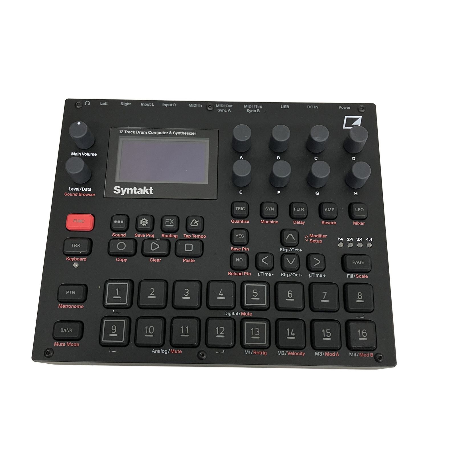 Elektron Syntakt リズムマシン アナログ シンセサイザー ドラム コンピューター 12トラック オーディオ 音響機材