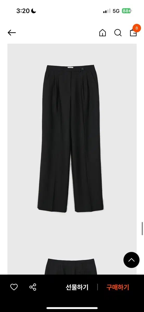 ネセサリー スラックス M ブラック