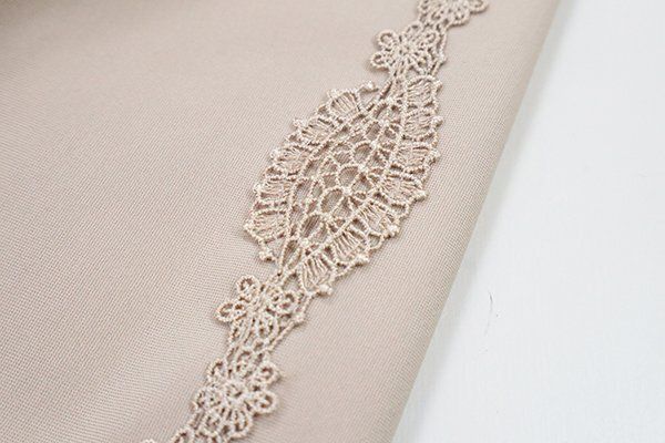  Super Beauty サイドレースリボン ストレッチ パンツ サイズ40 ベージュ スーパービューティ G 114 スラックス パンツ