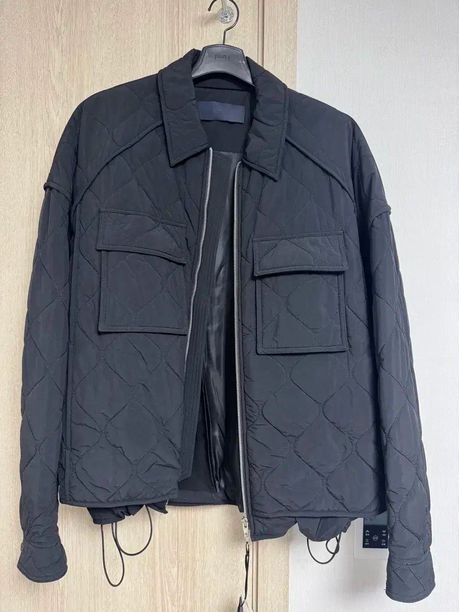  Juun.J 23fw ナイロン パイピング ディテール なみなみ柄 キルティング シャツ 46 長袖シャツ