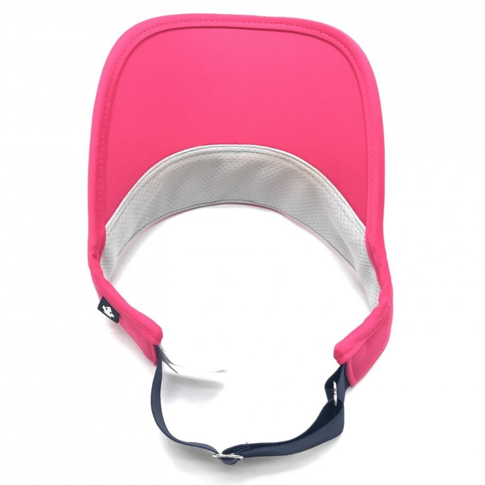 デサントゴルフ サンバイザー ピンク×ブルー ロゴ刺しゅう F(55-57cm