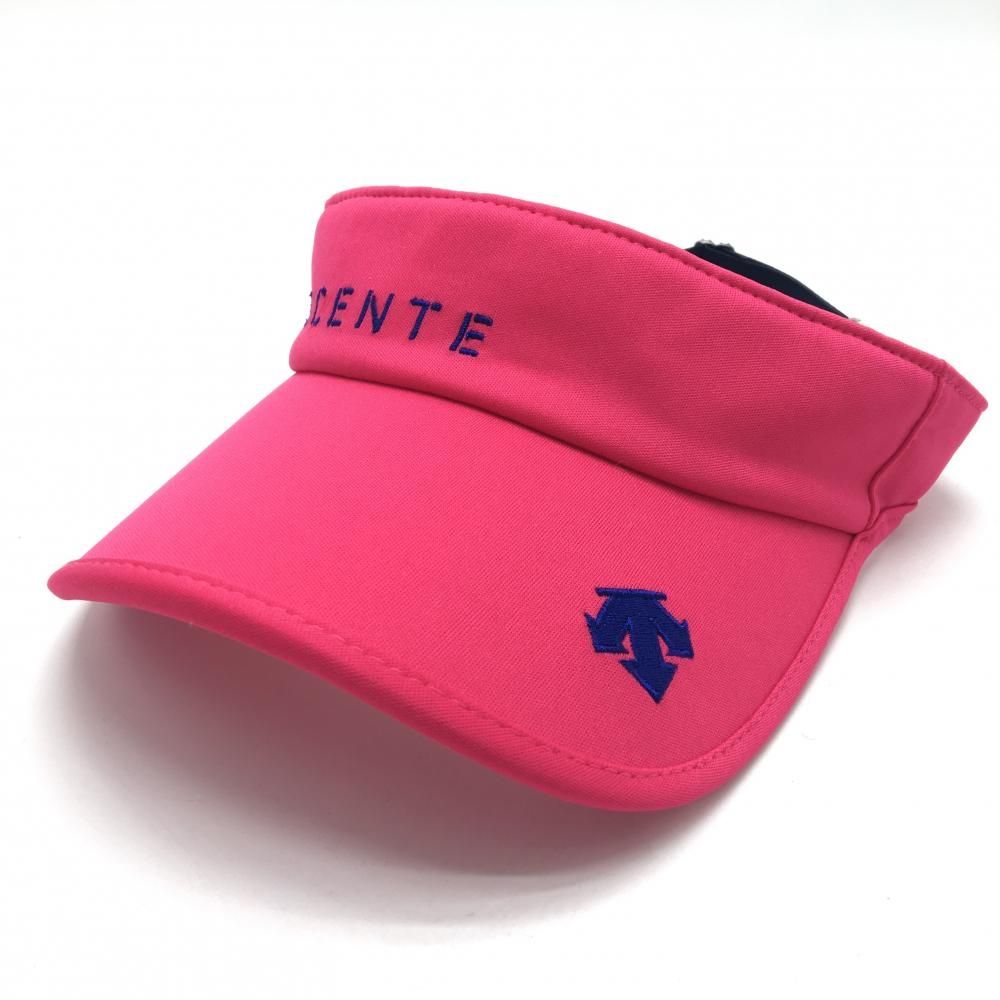デサントゴルフ サンバイザー ピンク×ブルー ロゴ刺しゅう F(55-57cm