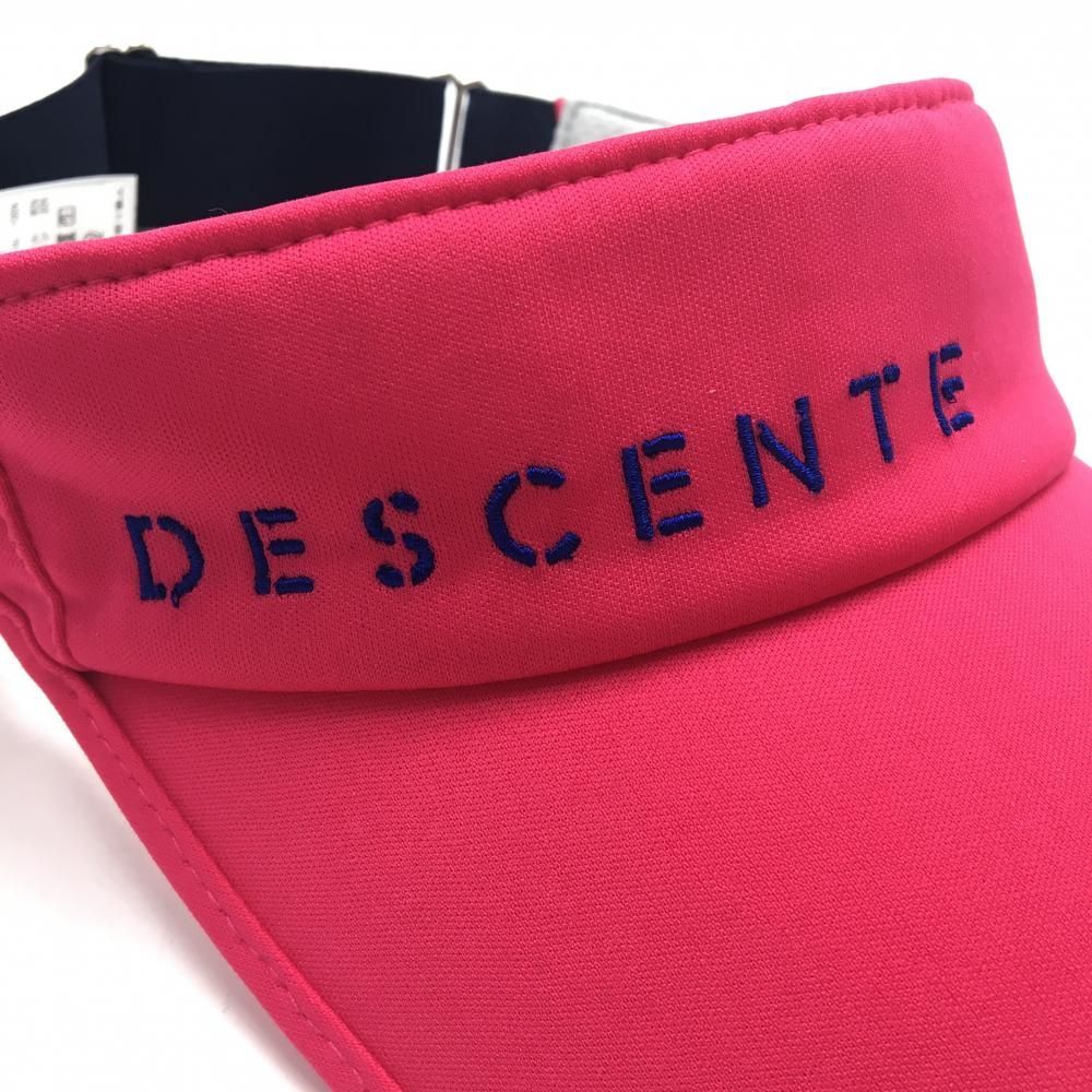 デサントゴルフ サンバイザー ピンク×ブルー ロゴ刺しゅう F(55-57cm