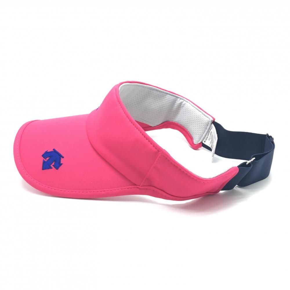 デサントゴルフ サンバイザー ピンク×ブルー ロゴ刺しゅう F(55-57cm