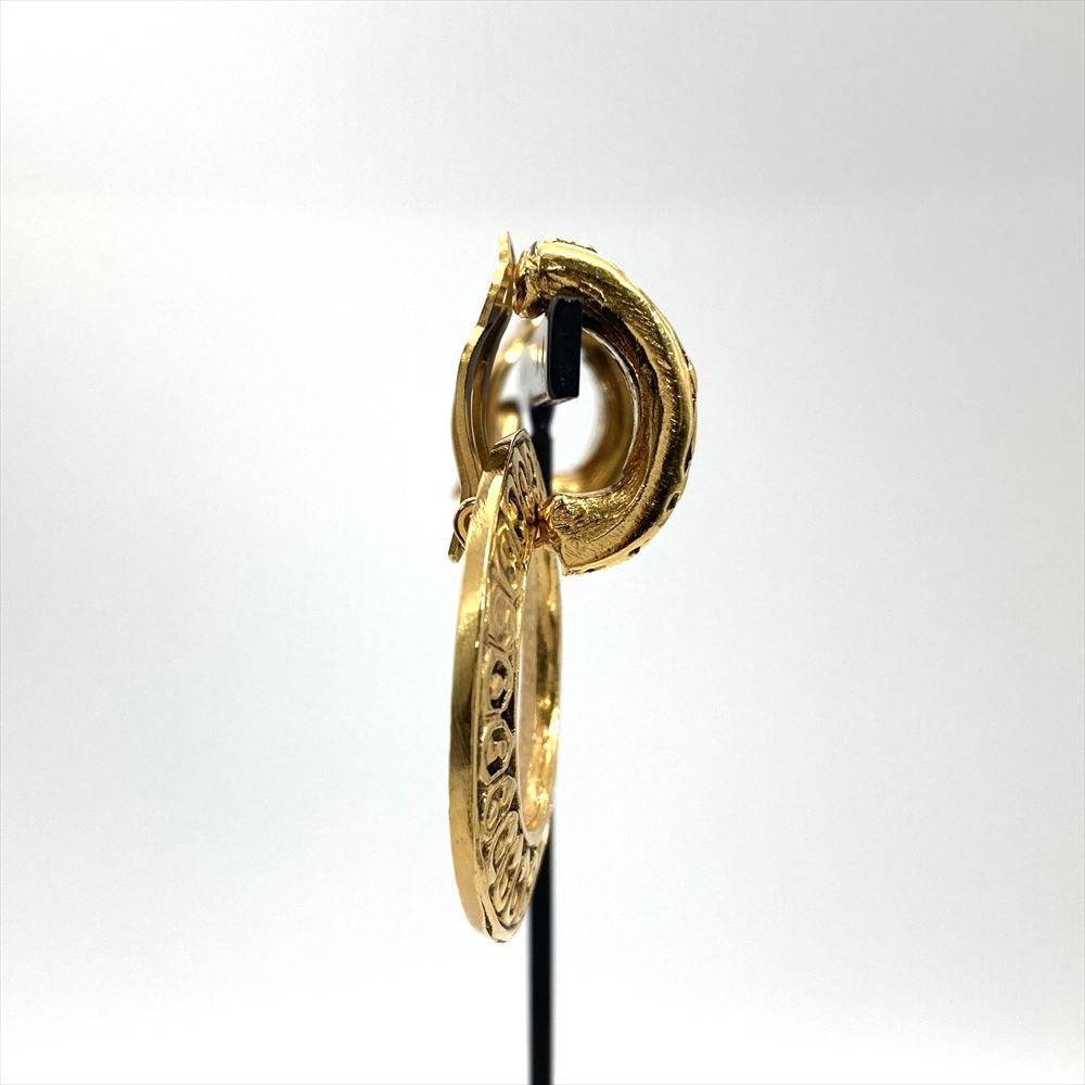 シャネル CHANEL フープ イヤリング メタル ゴールド サークル レディース