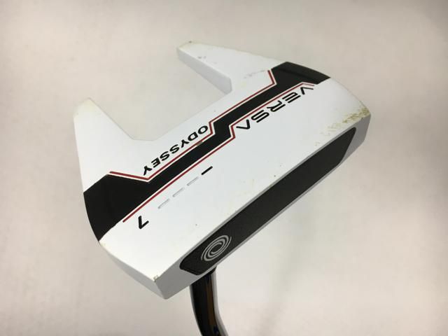 返品OK 【中古ゴルフクラブ】オデッセイ VERSA(ヴァーサ) #7 ホワイト ホリゾンタルデザイン パター オリジナルスチール パター