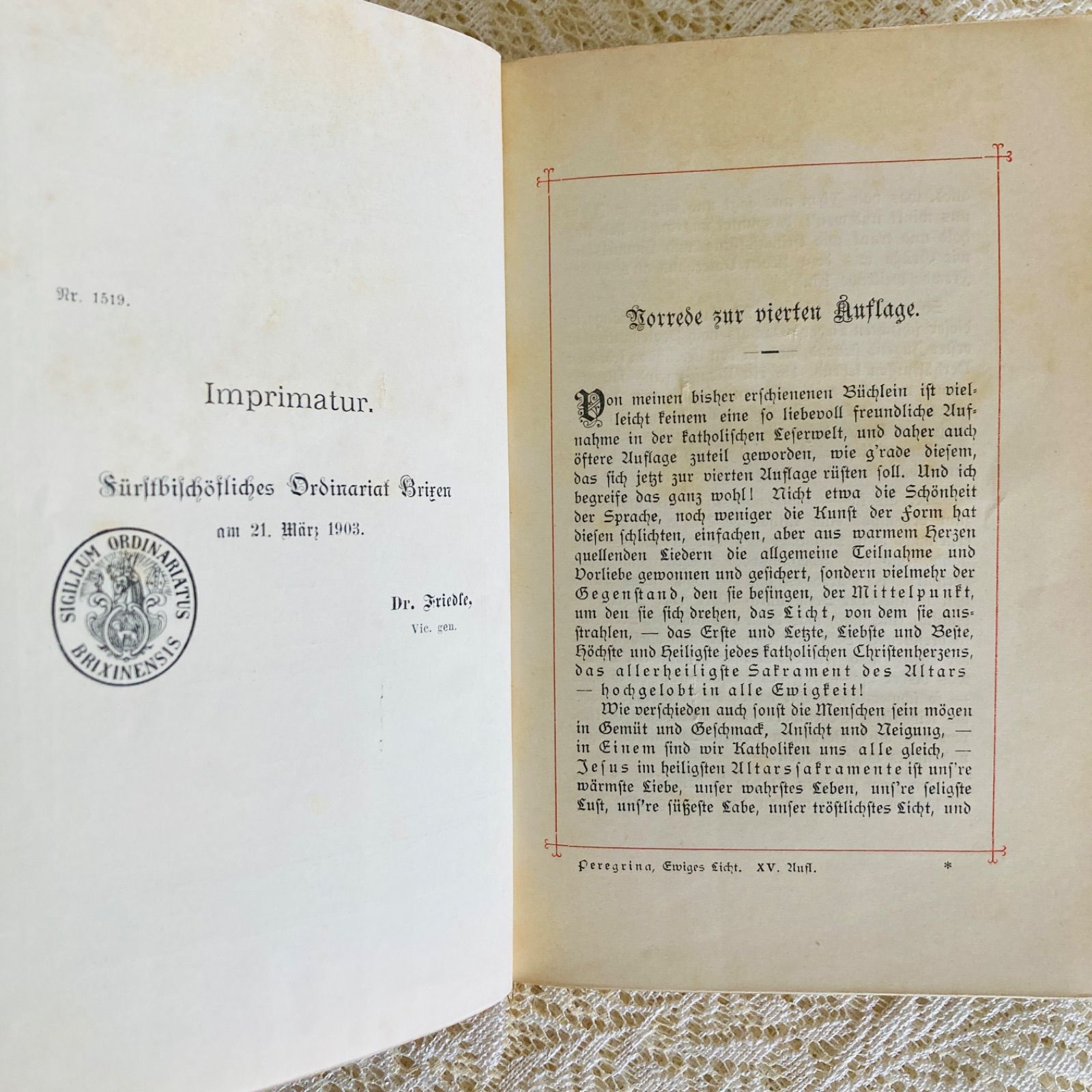 ドイツの美しいアンティーク詩集・散文集 1903年刊行 インテリア洋書