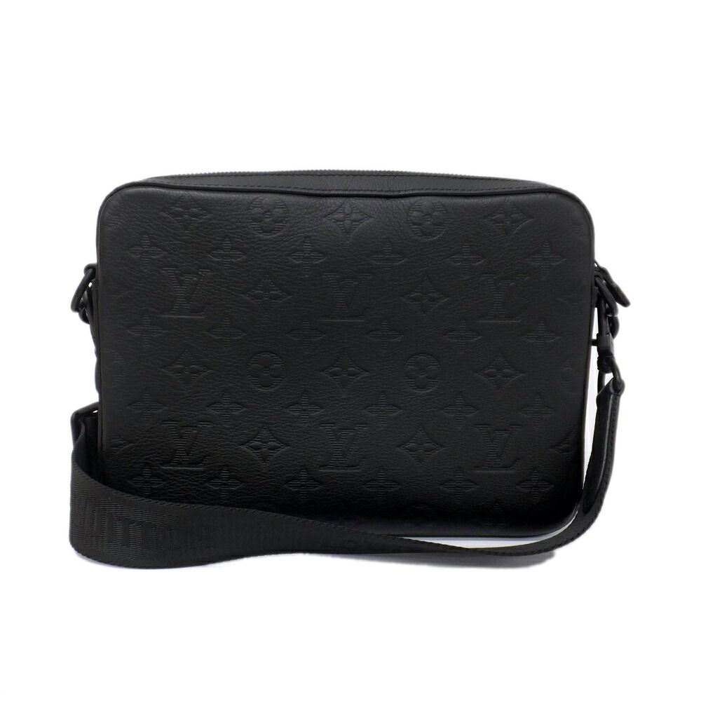 Louis Vuitton トリオメッセンジャー バッグ 黒 レザー モノグラム LOUIS VUITTON】ハイブリッド☆ トリオ メッセンジャーバッグ (Louis