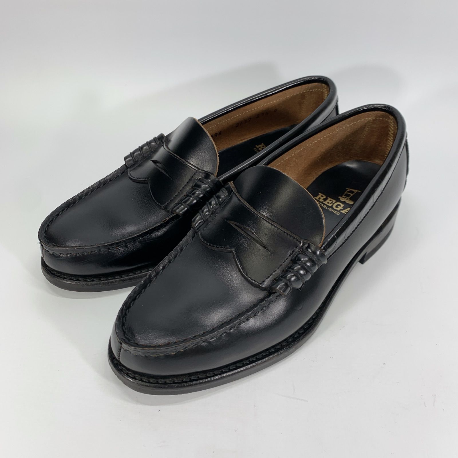 美品◯ REGAL リーガル コインローファー 2177 ブラック 23.5 黒 