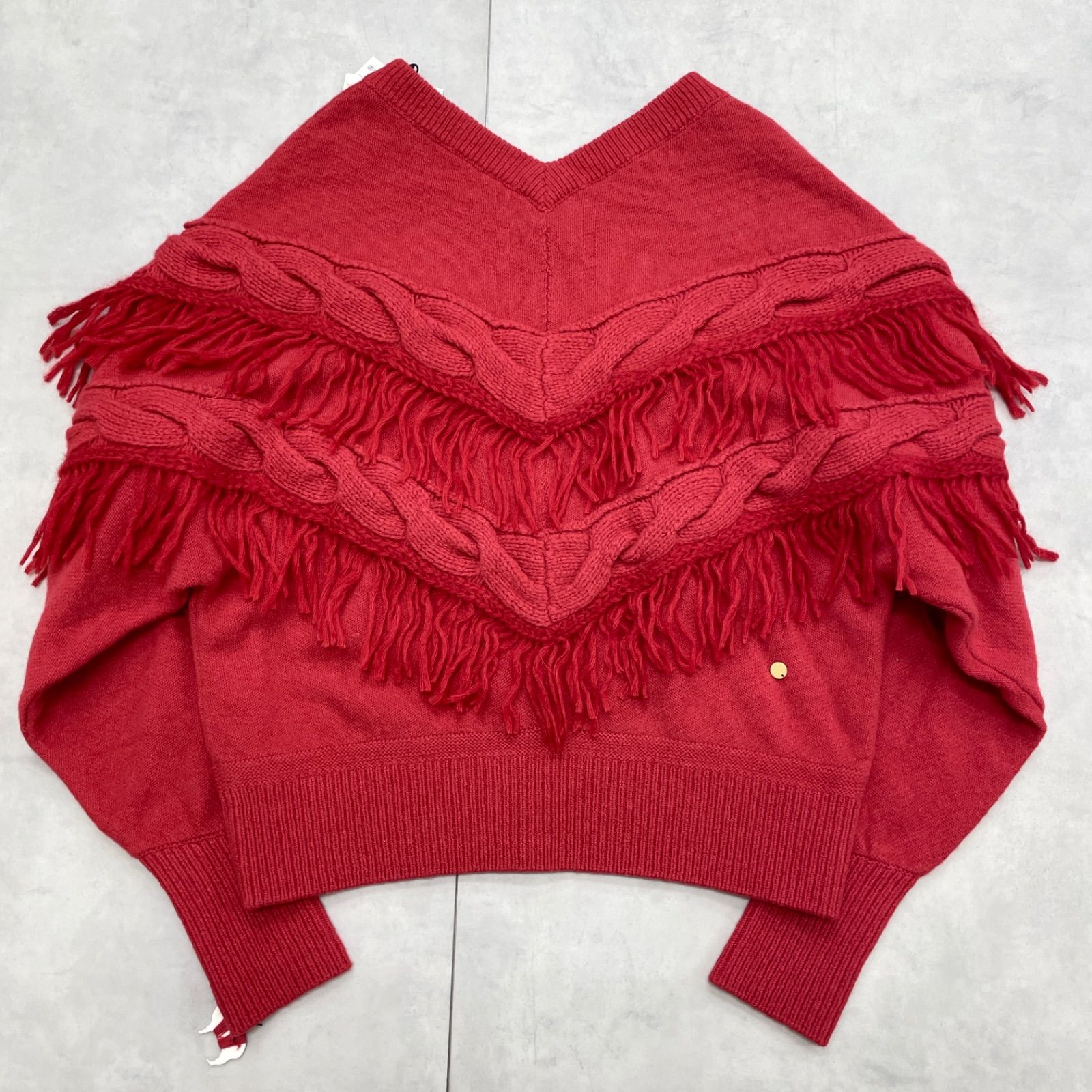 新品同様】MUVEIL ミュベール ニットトップス フリンジ オーバーサイズ