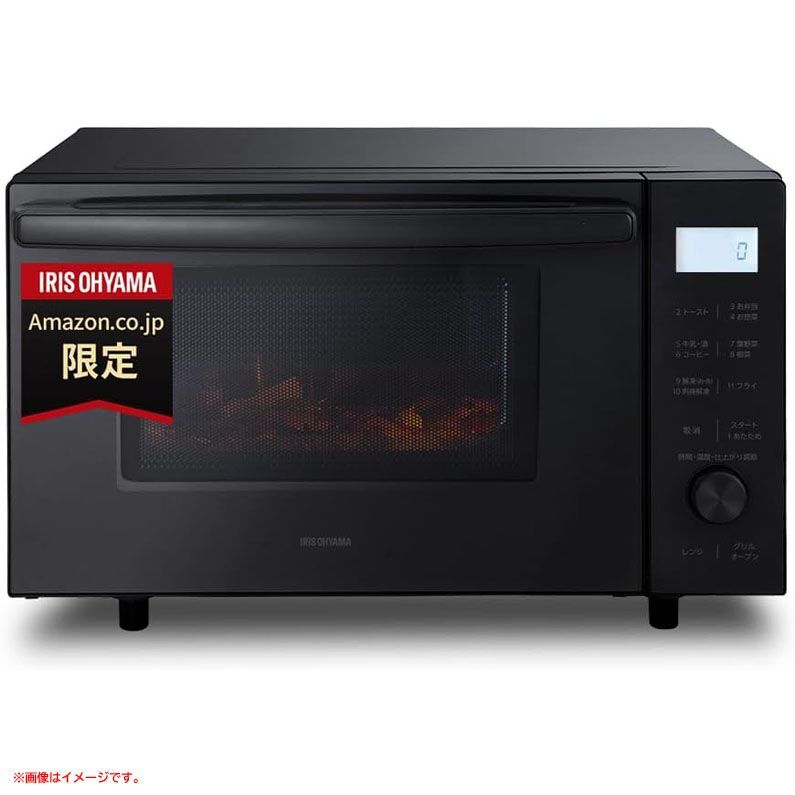 E 0567 オーブンレンジ 18 L 製 ヘルツフリー レンジ 600 W オーブン 200℃ 自動メニュー11種 トースト アイリスオーヤマ AMO F 1811 B
