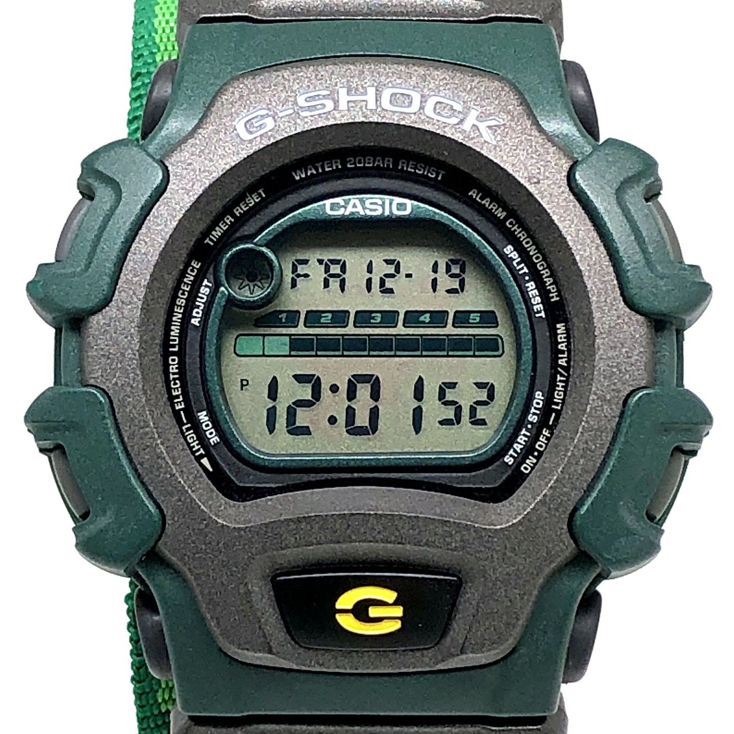 G-SHOCK ジーショック DW-004E-3BT ETHNO・G Folktale-mix インカ帝国 ピューマEL グリーン クロスバンド 1998年8月発売 G-SHOCK ジーショック DW-004E-3BT ETHNO・G Folktale-mix インカ帝国