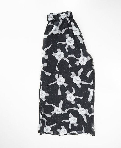 M'S GRACY ◇ カメリアリボン ドット柄 シアー ワイドパンツ サイズ40