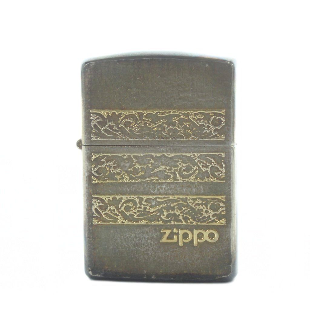 ジッポー ZIPPO VIII 1992年製 オイルライター 喫煙具 タバコ 小物 火花未 シルバー ゴールド KW GY 18