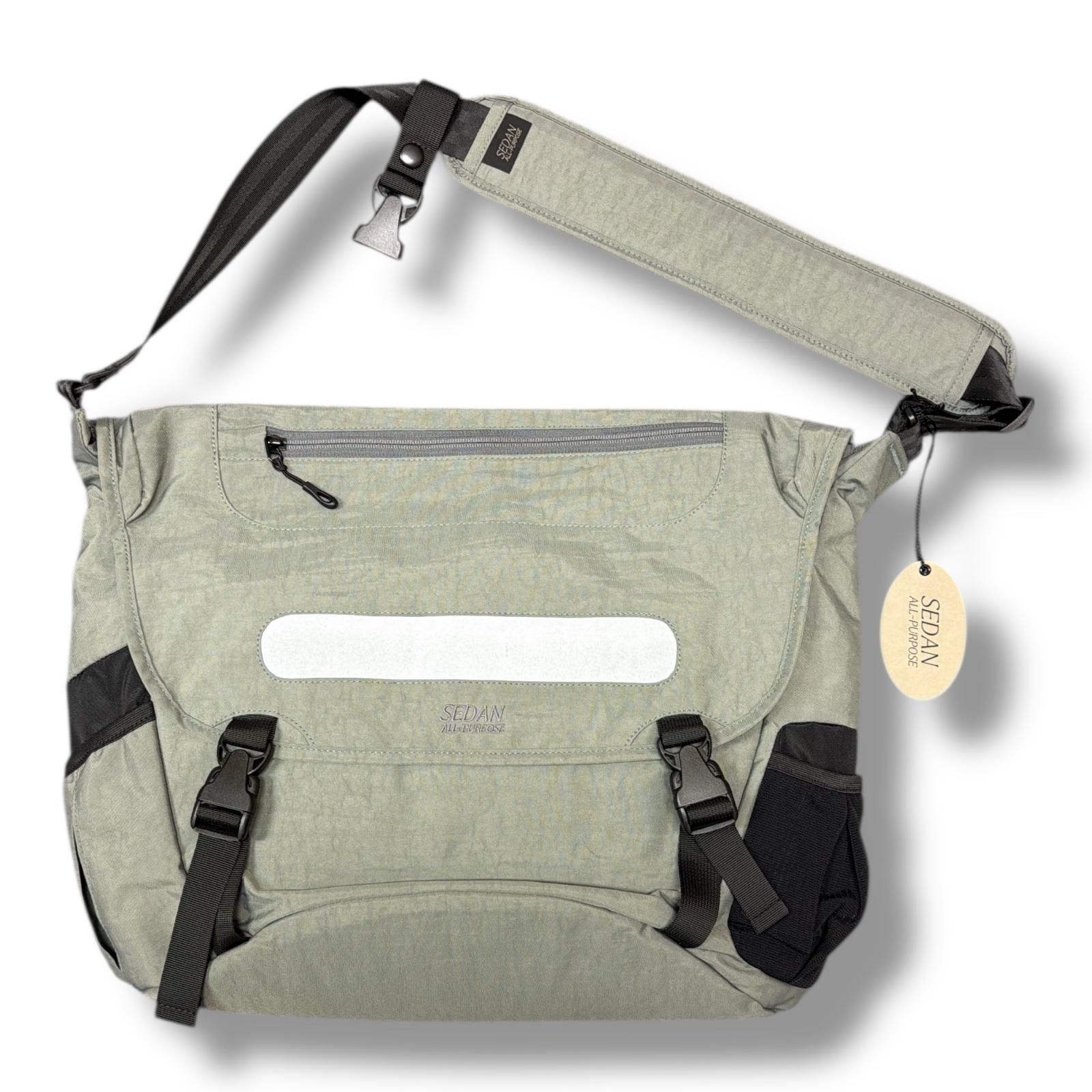 参考上代25300円 SEDAN ALL PURPOSE 25 SS Overdyed Nylon Messenger Bag オーバーダイナイロンメッセンジャーバッグ セダンオールパーパス SD S BG 03 グレー O 3073 M