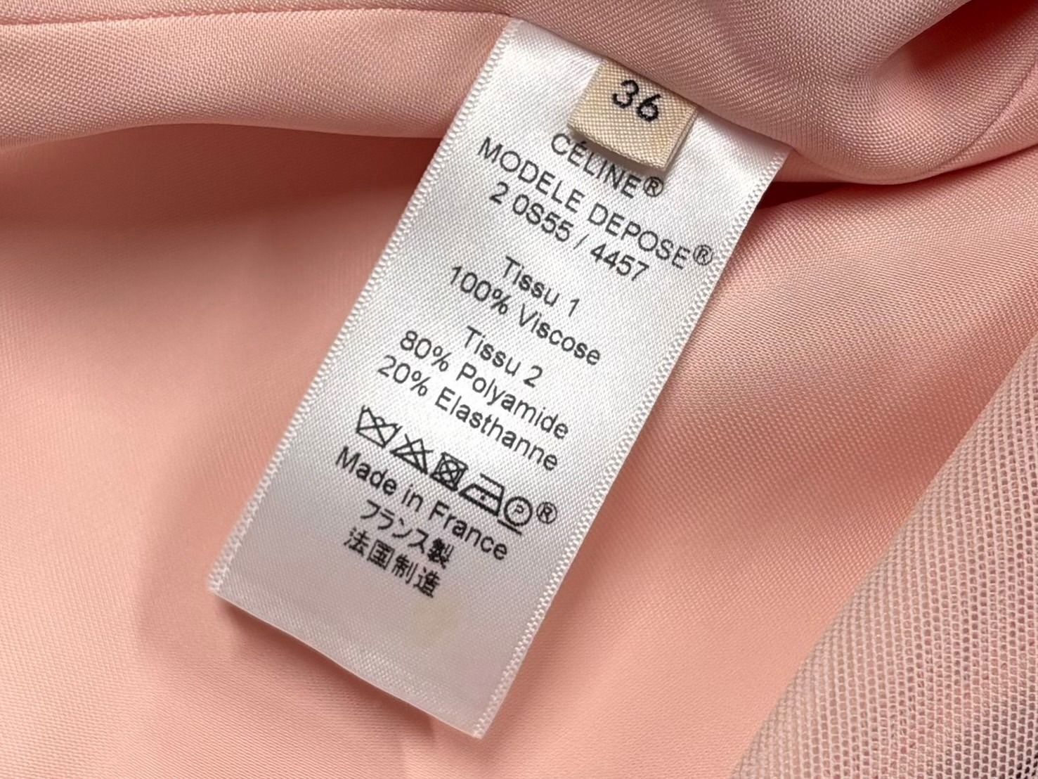 Celine フィービー　キャミソール CELINE セリーヌ フィービー期 キャミソール ピンク レーヨン ナイロン