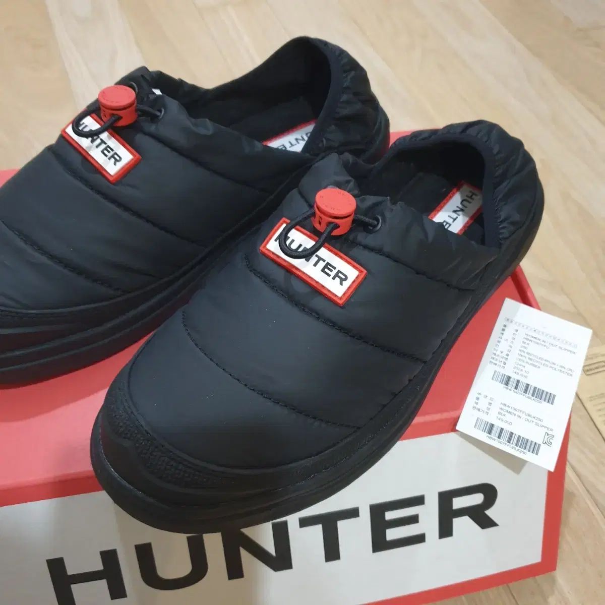  HUNTER IN-OUT レディース スリッポン ブラック 250 フラットシューズ バレエシューズ パンプス