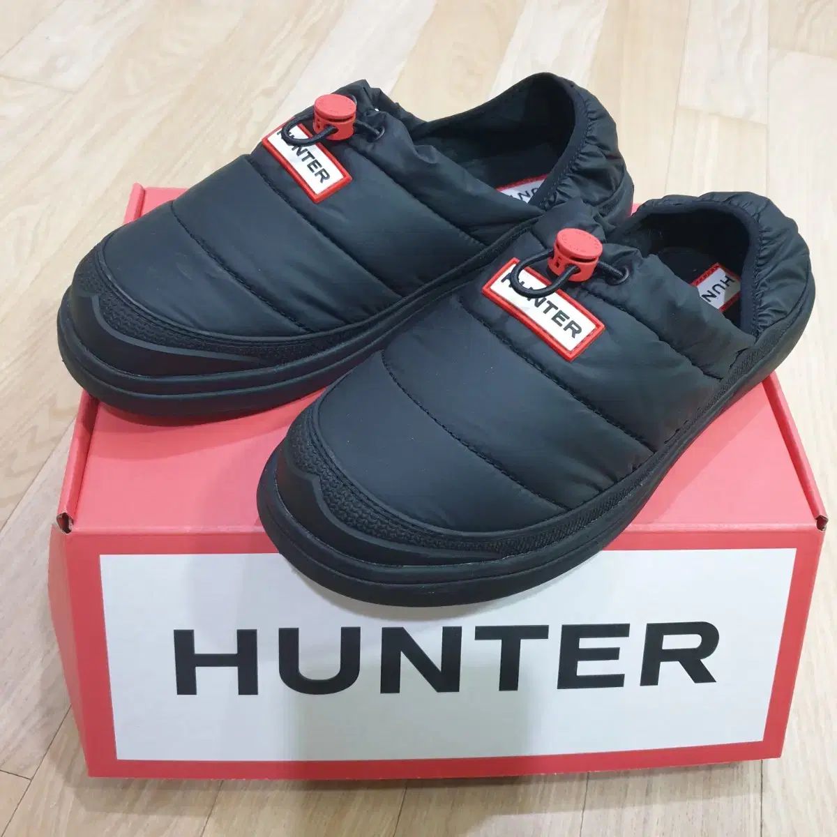 HUNTER IN-OUT レディース スリッポン ブラック 250