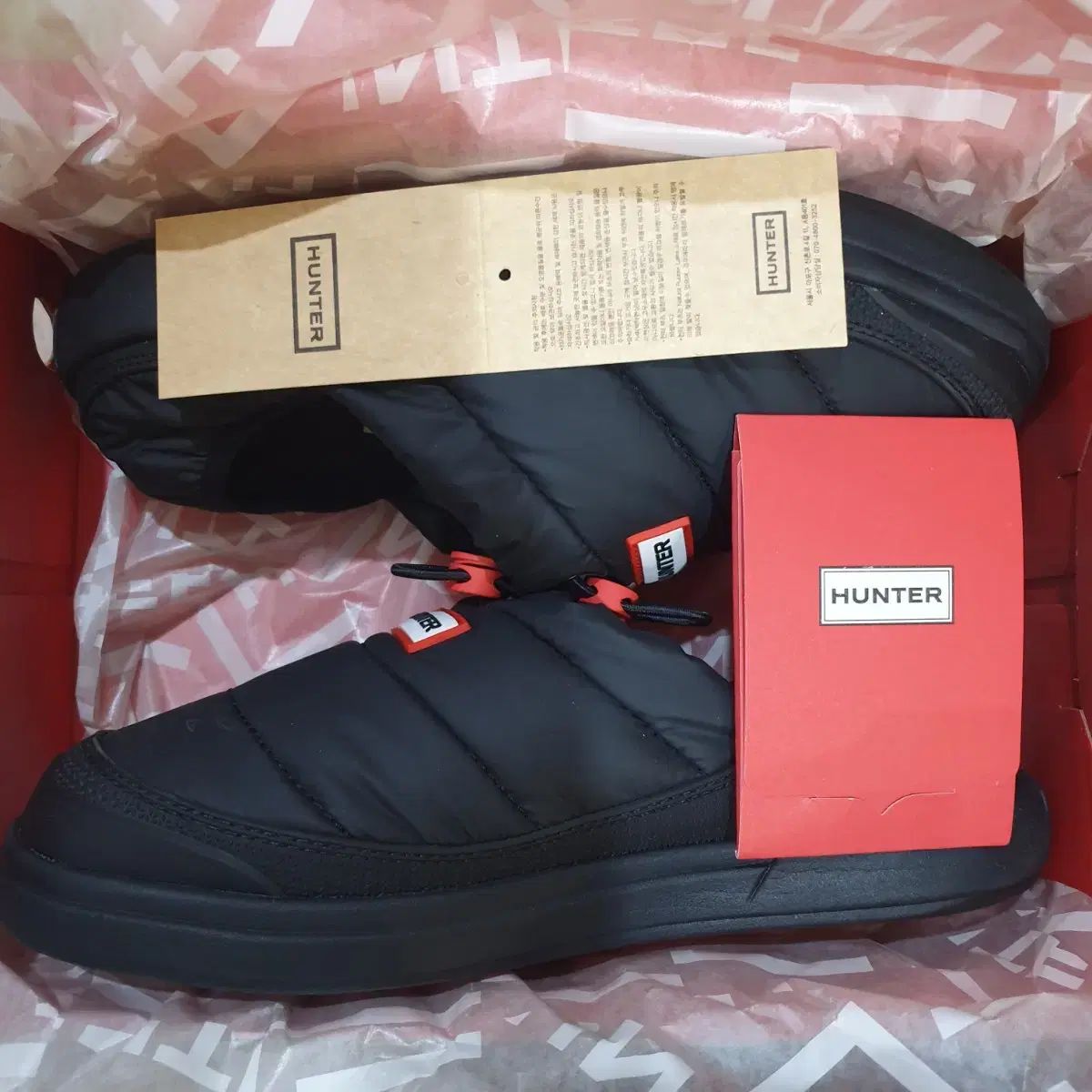 HUNTER IN-OUT レディース スリッポン ブラック 250