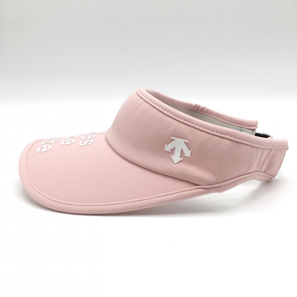 デサントゴルフ サンバイザー ピンク×白 ロゴ 中田英寿 F(55-57cm