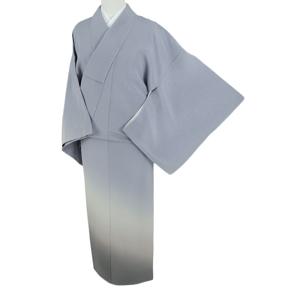  訪問着 正絹 ブルーグレー ぼかし 身丈172 cm 裄68 TLサイズ 大きいサイズ 仕立て上がり フォーマル 礼装用 卒業式 No.i 3-0964 訪問着 付け下げ 着物反物