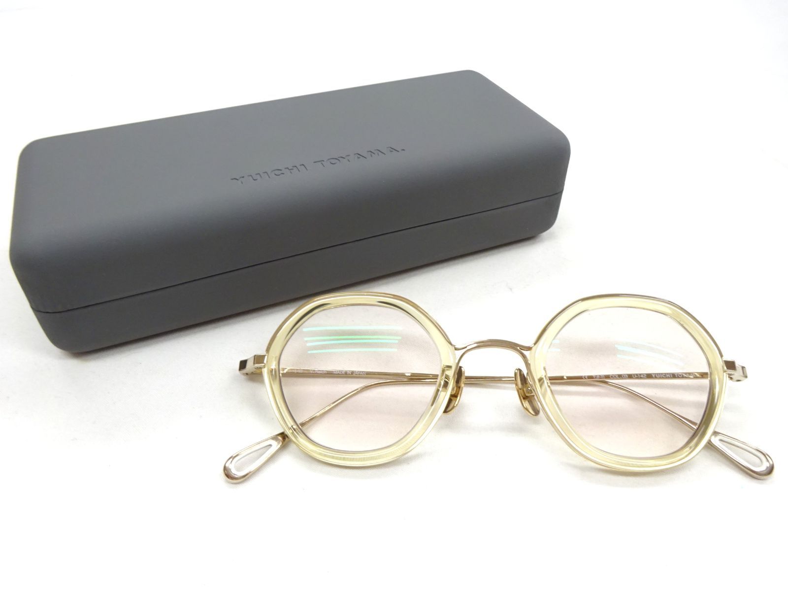 YUICHI TOYAMA ユウイチ トヤマ U 142 メガネ V Reich ライヒ ヘキサゴン 24 SS 2025 03 シャンパンゴールド ヴィンテージクリア