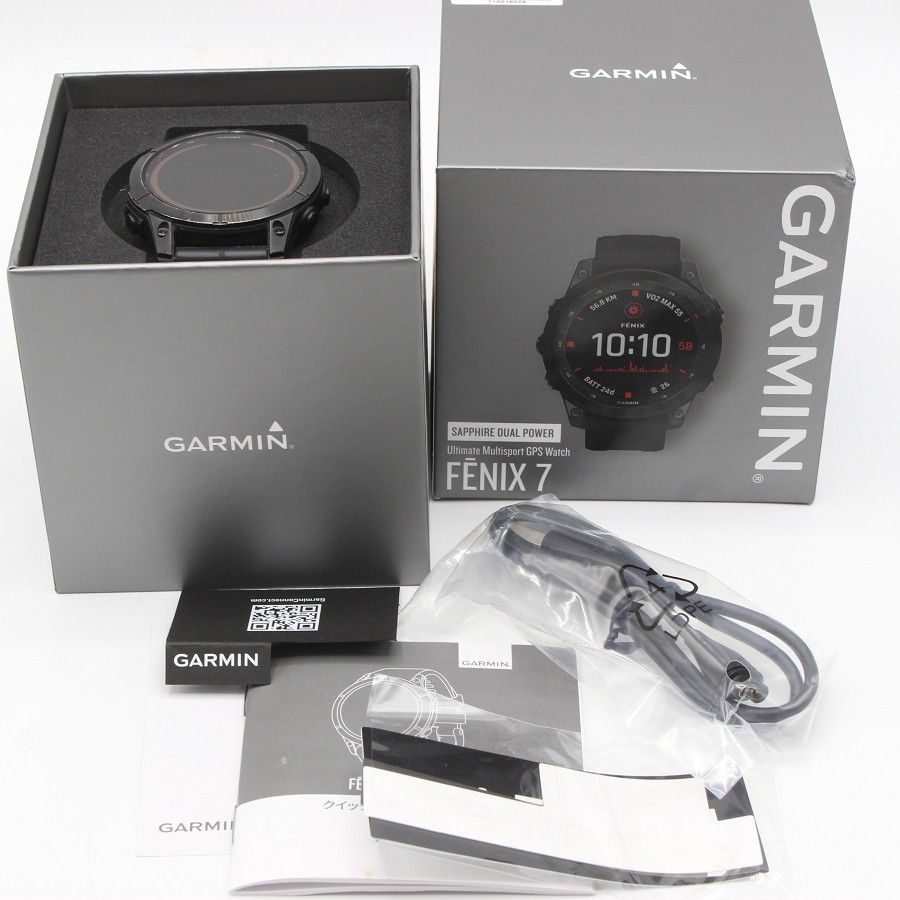 GARMIN fenix 7 Sapphire Dual Power Ti Black DLC 010 02540 46 ガーミン フェニックス チタニウム 本体