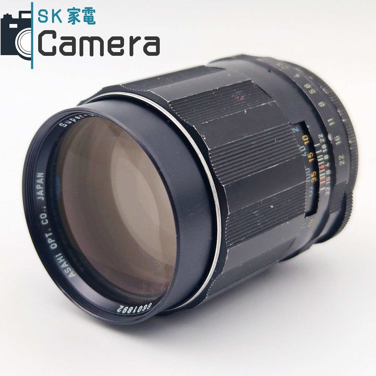 中古】 PENTAX Super-Multi-Coated TAKUMAR 135mm F2.5 M42 フード付