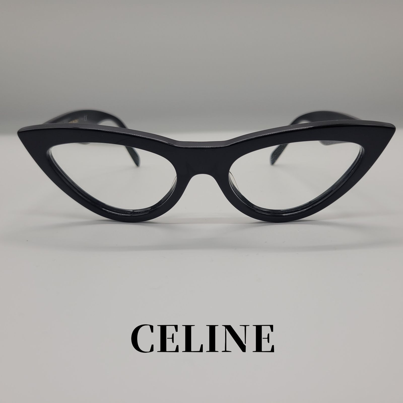 度あり】CELINE セリーヌ キャットアイ メガネ フレーム CL40019I 01C