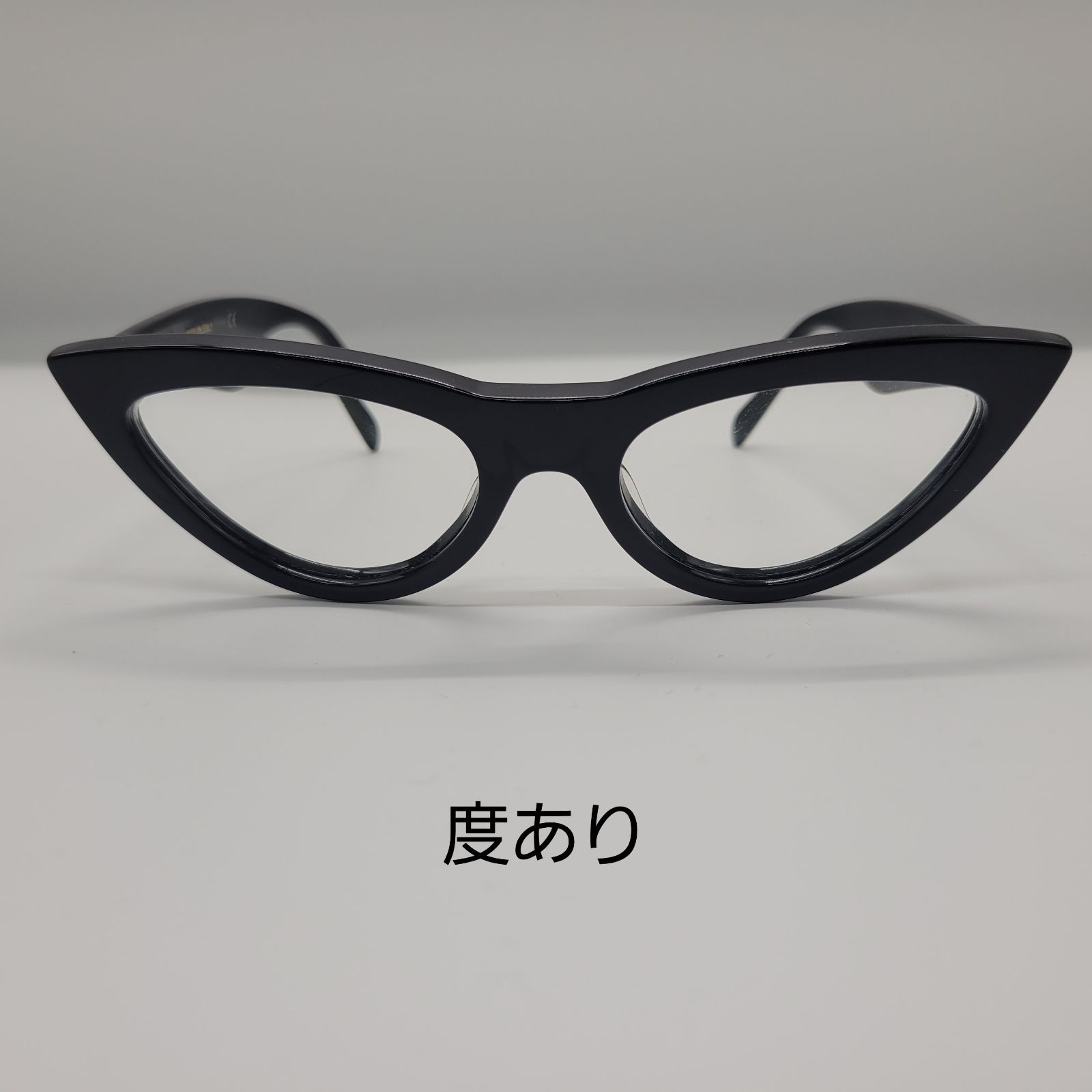 度あり CELINE セリーヌ キャットアイ メガネ フレーム 01 C ブラック イタリア製