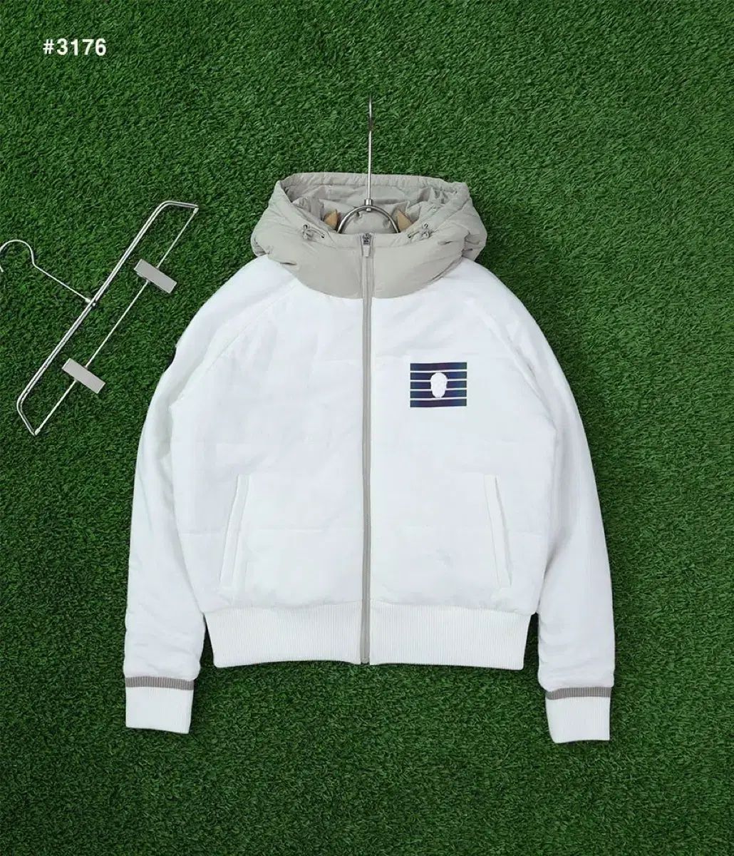 AMAZINGCRE アコディオ ニット ダウン フード ジャケット