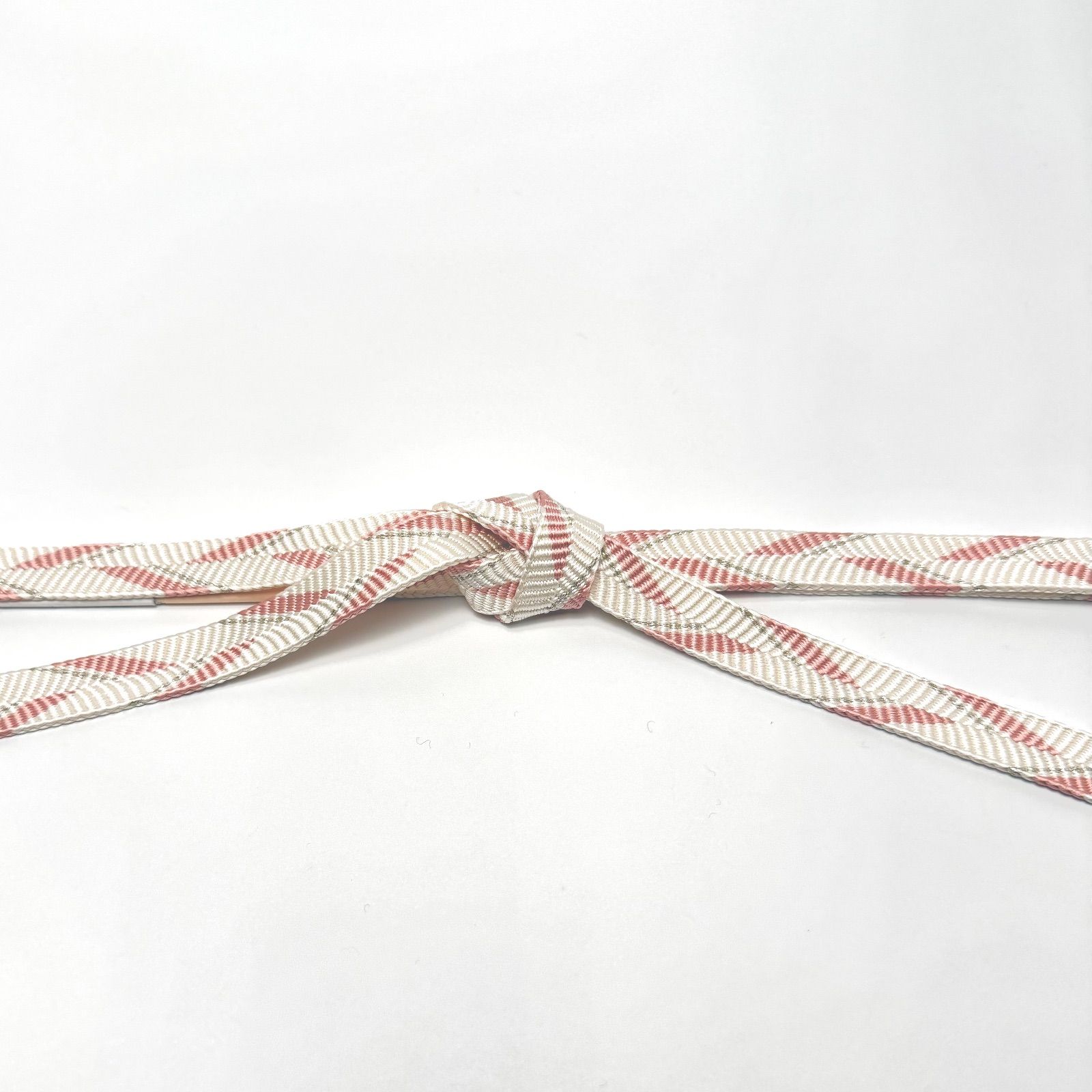 帯締め 和小物さくら 笹波組 矢羽根 銀糸 より房 0286