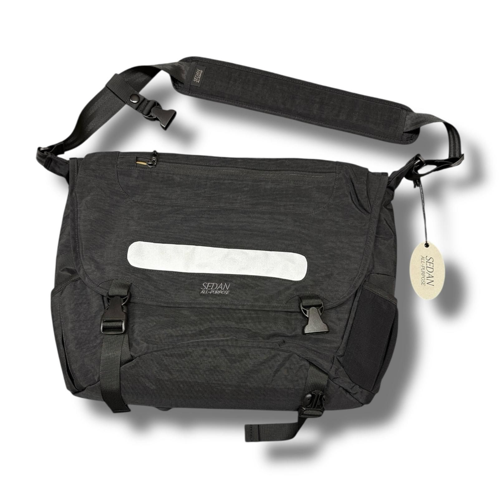 参考上代25300円 SEDAN ALL PURPOSE 25 SS Overdyed Nylon Messenger Bag オーバーダイナイロンメッセンジャーバッグ セダンオールパーパス SD S BG 03 ブラック O 3074 M