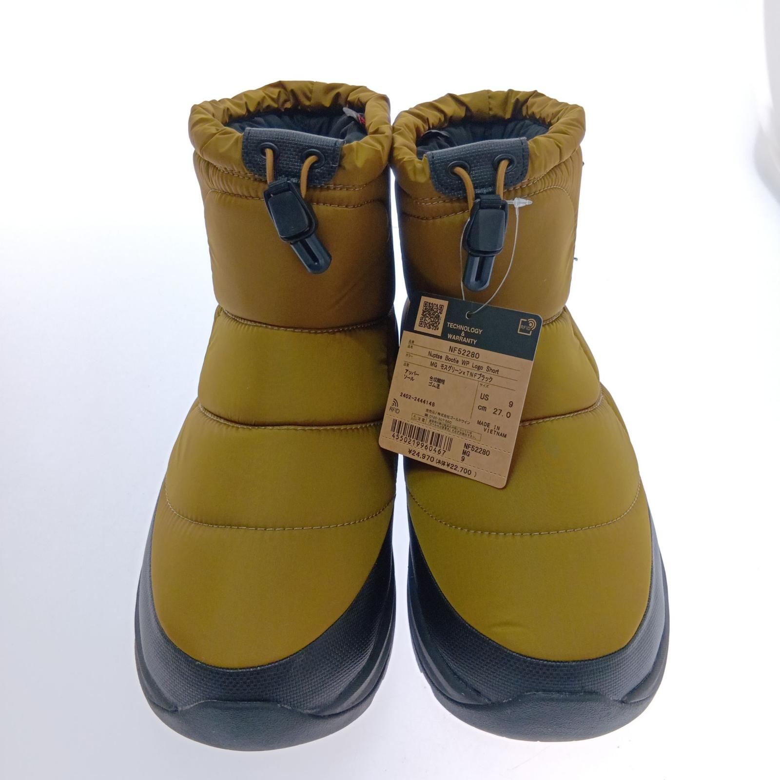 THE NORTH FACE ザノースフェイス ヌプシ ブーティ ウォータープルーフ ロゴ ショート 27 cm NF 52280 オリーブ