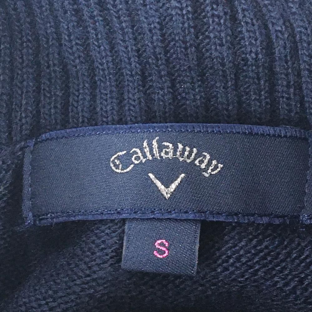 キャロウェイ ハイネックセーター グレー×ネイビー ノルディック柄