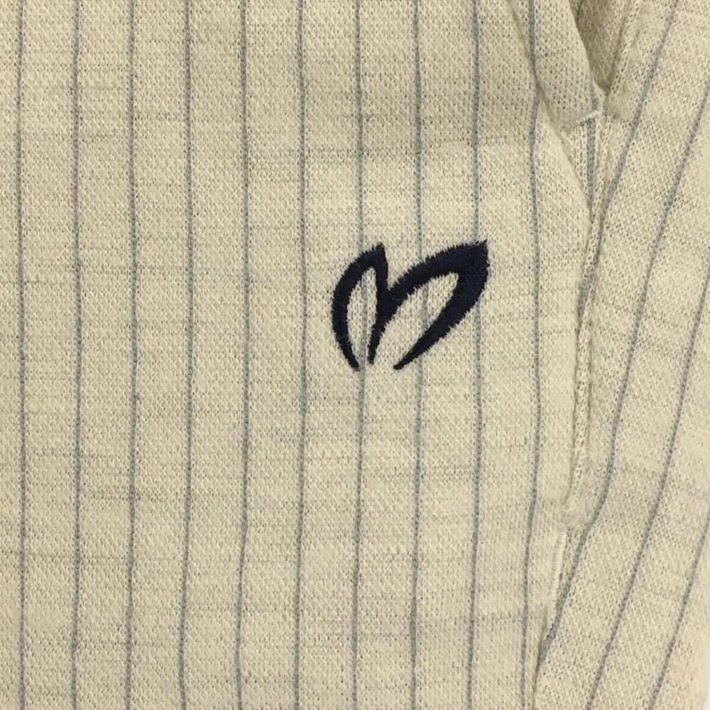 マスターバニー パンツ アイボリー×ライトグレー ストライプ ウール混