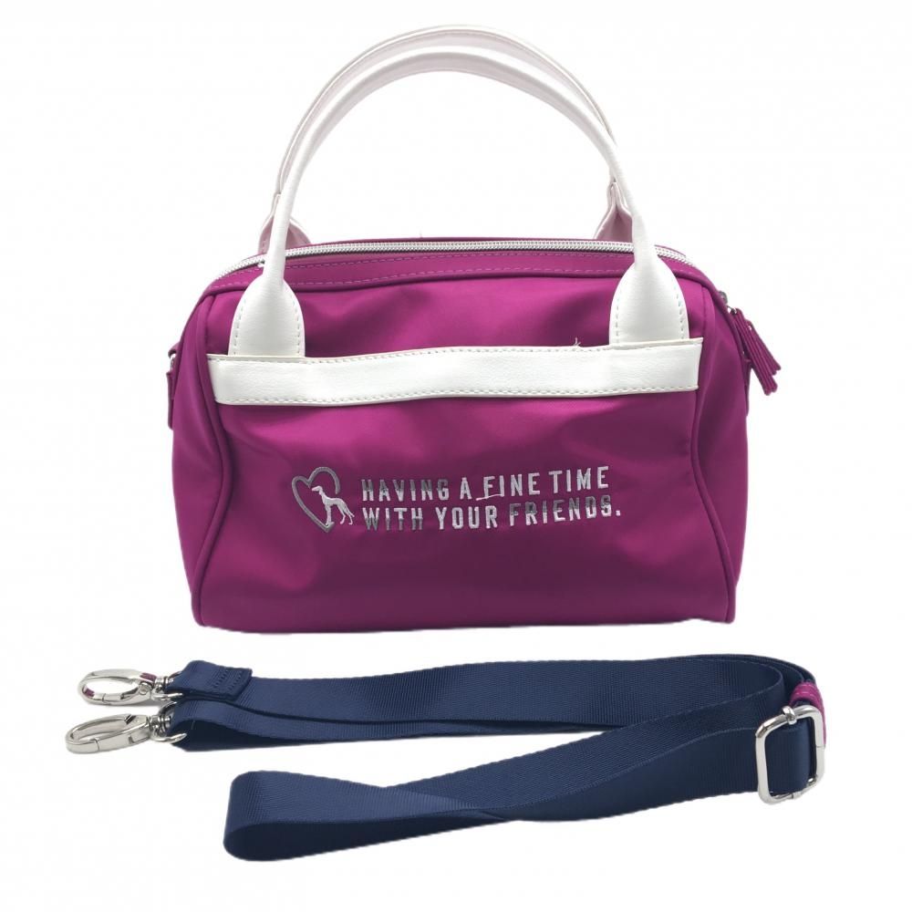 超美品】アダバット カートバッグ パープル×ネイビー 内外ポケット