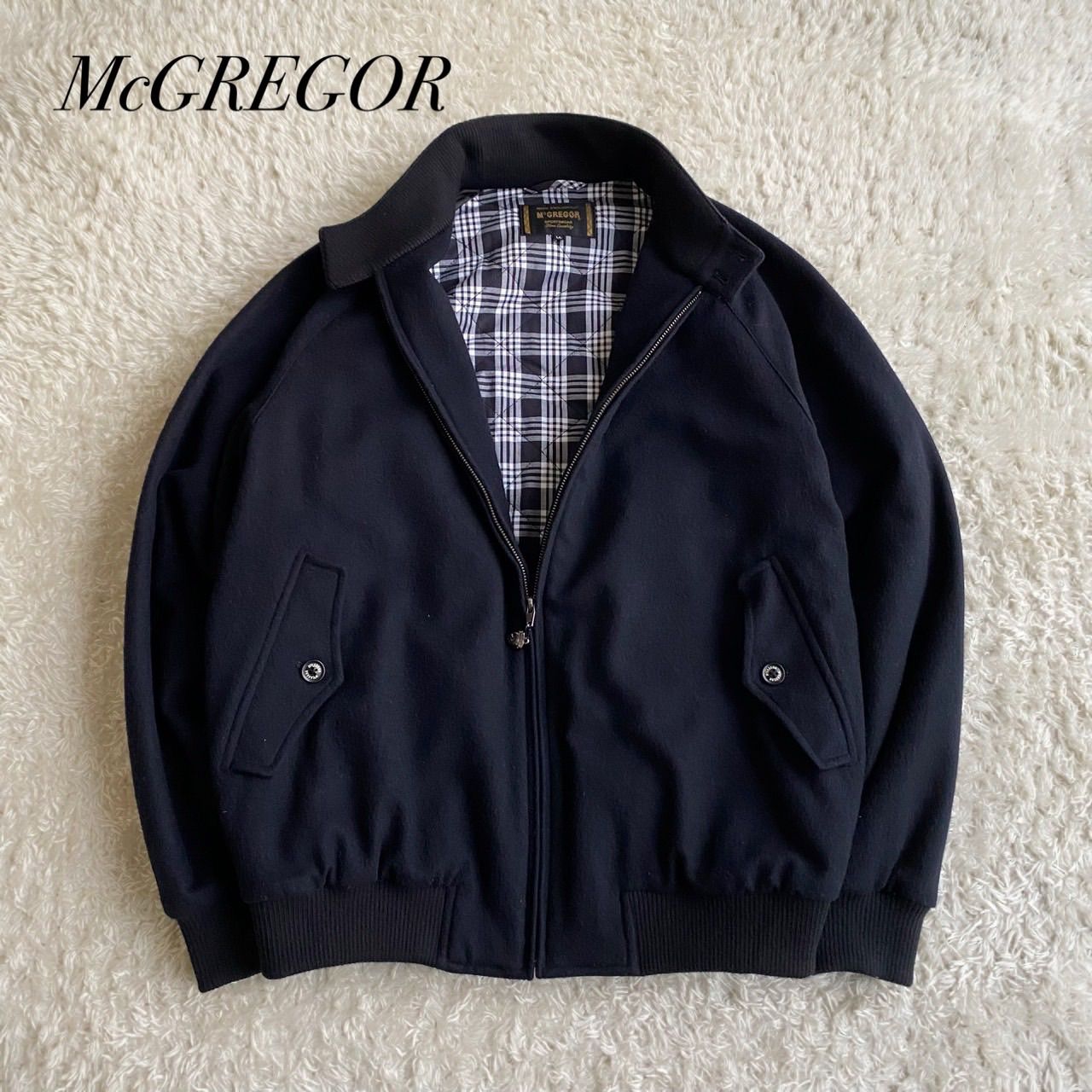 McGREGOR ハリントンジャケット スイングトップ G9 短丈 L ネイビー McGREGOR ハリントンジャケット スイングトップ G9 短丈 L ネイビー